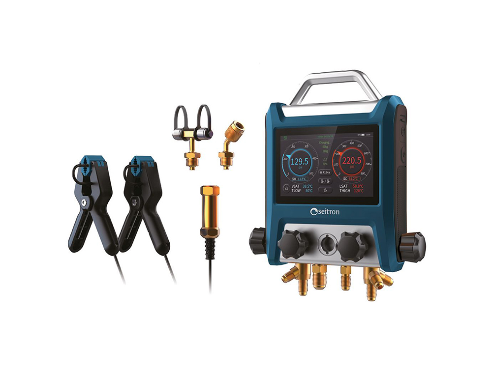 Seitron Americas 4way Digital Manifold, (2) Temperature Clamp Probes