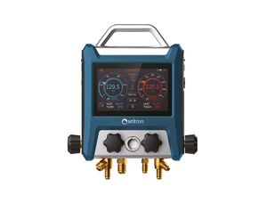 Seitron Americas 4-way Digital Manifold, (2) Temperature Clamp Probes, Vacuum Probe (with T-Joint & Bent Joint), (4) Flexible Hoses, Hard Carrying Case, Mobile App - POFD01