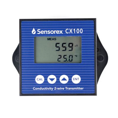 Sensorex CX100 Loop Powered 4-20mA Conductivity Transmitter, 4-20mA, VDC, w/ Display