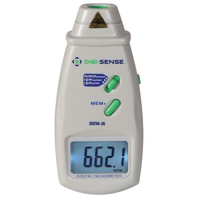 Digi-Sense Digital Contact/Photo Tachometer with NIST-Traceable Calibration - WD-20250-26 Digi-Sense Digital Contact/Photo Tachometer with NIST-Traceable Calibration - WD-20250-26