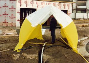 Pelsue Trench Tent with Carry Case, 8' x 16' x 6.5' High - 6408A