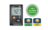 Testo 174 H (black) mini temperature data logger, including wall bracket, batteries, USB cable - 0572 1741 02