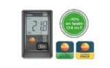 Testo 174T (black) mini temperature data logger, including wall bracket, batteries, USB cable - 0572 1740 02