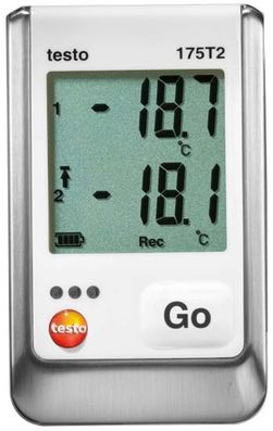Testo 175 T2 2-Channel Temperature Logger with Internal NTC and External Sensor Connection for NTC probe - 0572 1752