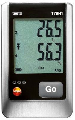 Testo 176 H1 4-Channel Temperature/RH Logger with 2 External Connections for temp-humidity probes (NTC/capacitive) - 0572 1765
