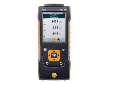 Testo 440 Air Velocity & IAQ Measuring Instrument includes Differential Pressure - 0560 4402