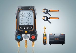 Testo 550s Smart Kit - Smart Digital Manifold with Wireless Clamp Temperature Probes and Wireless Vacuum Probe - 0564 5504 01