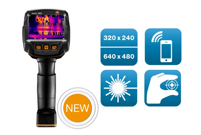 Testo 883 Thermal Imager (27Hz,with laser,wWCR), (incl. wide-angle lens 42 x 23) - 0560 8836