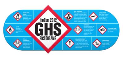 GHS Pictogram Wall Chart (Shaped) - GHS1078