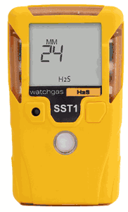 WatchGas SST1 Single Gas Detector, H2S 0-500ppm 2 Year Fixed Life (Hydrogen Sulfide) - SST1-H-24
