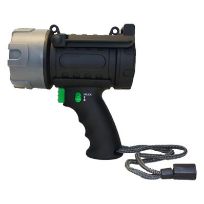 Western Technology 1100 Lumen LED Rechargable Spotlight, Shock-absorbing rubber head, High impact ABS plastic body, Includes USB & car  charger, Submersible / floats - 7471