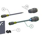 Western Technology 3510LED Helmet Light Replacement 10ft Power Cord with Connector - 3500-41541001