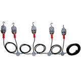 Western Technology Explosion-Proof (5) String Drop Lights with 100' Electric Cable - 7000-100-5