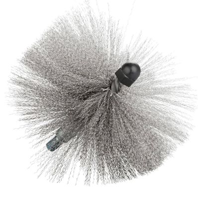 Wohler Threaded Brush Stainless Steel Crimped 3 Layer with M10 Thread 24" - 19160