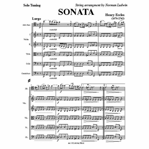 Eccles - Sonata (String Orchestra accompaniment)