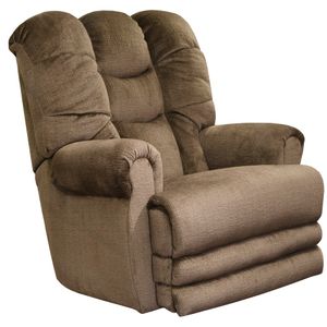 4257-7-2008-45 Catnapper (EXTRA LARGE) Mammoth Manual Lay Flat Recliner with Extended Ottoman (Truffle)  