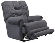 4257-7-2008-23 Catnapper (EXTRA LARGE) Mammoth Power Recline Lay Flat Recliner with Extended Ottoman (Ink)