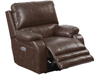 64762-7-1152-59/1152-59 Catnapper Thorton Power Layflat Recliner With Power Headrest (Steel) Free Curbside Delivery (Java)