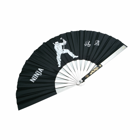 Ninja Fighting Fan Black