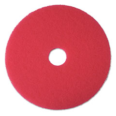 3M Buffer Floor Pad 5100, 13", Red, 5 Pads/Carton MMM08388