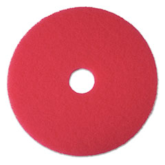 3M Buffer Floor Pad 5100, 17", Red, 5 Pads/Carton MMM08392