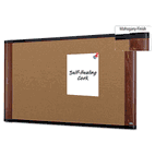 3M Cork Bulletin Board, 48 x 36, Mahogany Frame MMMC4836MY