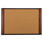 3M Cork Bulletin Board, 72 x 48, Mahogany Frame MMMC7248MY