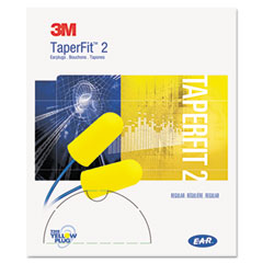 3M E-A-R TaperFit 2 Self-Adjusting Earplugs, Uncorded, Foam, Yellow, 200 Pairs/Box MMM3121219