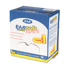 3M E-A-Rsoft Blasts Earplugs, Uncorded, Foam, Yellow Neon/Red Flame, 200 Pairs/Box MMM3121252