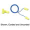 3M E-A-Rsoft Yellow Neon Soft Foam Earplugs, Corded, Regular Size, 200/Box MMM3111250