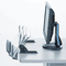 3M In-Line Adjustable Desktop Copyholder, Plastic, 150 Sheet Capacity, Black/Clear MMMDH630