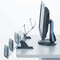 3M In-Line Adjustable Desktop Copyholder, Plastic, 150 Sheet Capacity, Black/Clear MMMDH630