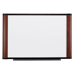 3M Melamine Dry Erase Board, 48 x 36, Mahogany Frame MMMM4836MY