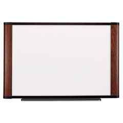 3M Melamine Dry Erase Board, 72 x 48, Mahogany Frame MMMM7248MY