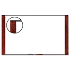 3M Melamine Dry Erase Board, 96 x 48, Mahogany Frame MMMM9648MY