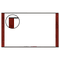 3M Melamine Dry Erase Board, 96 x 48, Mahogany Frame MMMM9648MY