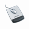 3M Mouse Pad w/Wrist Rest, Nonskid Base, 9-3/8 x 10-1/4, Black/Metallic Gray MMMWR421LE