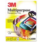 3M Multipurpose Transparency Film, Sensing Stripe, Letter, Clear, 50/Box MMMCG600050