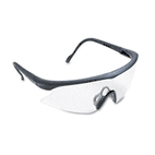 3M Nassau Vibrance Wraparound Safety Glasses, Black Plastic Frame, Clear Lens MMM160500000020