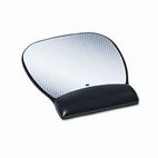3M Precise Leatherette Mouse Pad w/Wrist Rest, Nonskid Base, 8-3/4 x 9-1/4, Black MMMMW310LE