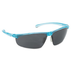 3M Refine 202 Safety Glasses, Wraparound, Gray AntiFog Lens, Teal Frame MMM117360000020