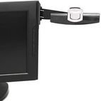 3M Swing Arm Copyholder, Adhesive Monitor Mount, Plastic, 30 Sheet Capacity, Black MMMDH240MB