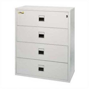 4-Drawer Signature File Finish: Taupe, Lock: Manipulation-Proof Comb. Lock