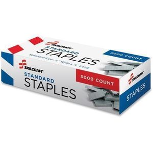 7510002729662 SKILCRAFT Standard Staples - 210 Per Strip - 0.25" Leg - 0.50" Crown - Chisel Point, Rust Resistant - 5000/Box