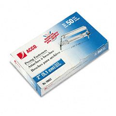 ACCO Premium Two-Piece Paper File Fasteners, Two Inch Capacity, 50/Box ACC70022