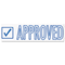 Accustamp2 Accustamp2 Shutter Stamp with Microban, Blue, APPROVED, 1 5/8 x 1/2 COS035575
