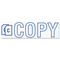 Accustamp2 Accustamp2 Shutter Stamp with Microban, Blue, COPY, 1 5/8 x 1/2 COS035581