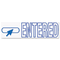 Accustamp2 Accustamp2 Shutter Stamp with Microban, Blue, ENTERED, 1 5/8 x 1/2 COS035573