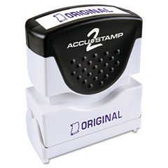Accustamp2 Accustamp2 Shutter Stamp with Microban, Blue, ORIGINAL, 1 5/8 x 1/2 COS035572
