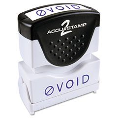 Accustamp2 Accustamp2 Shutter Stamp with Microban, Blue, VOID, 1 5/8 x 1/2 COS035584